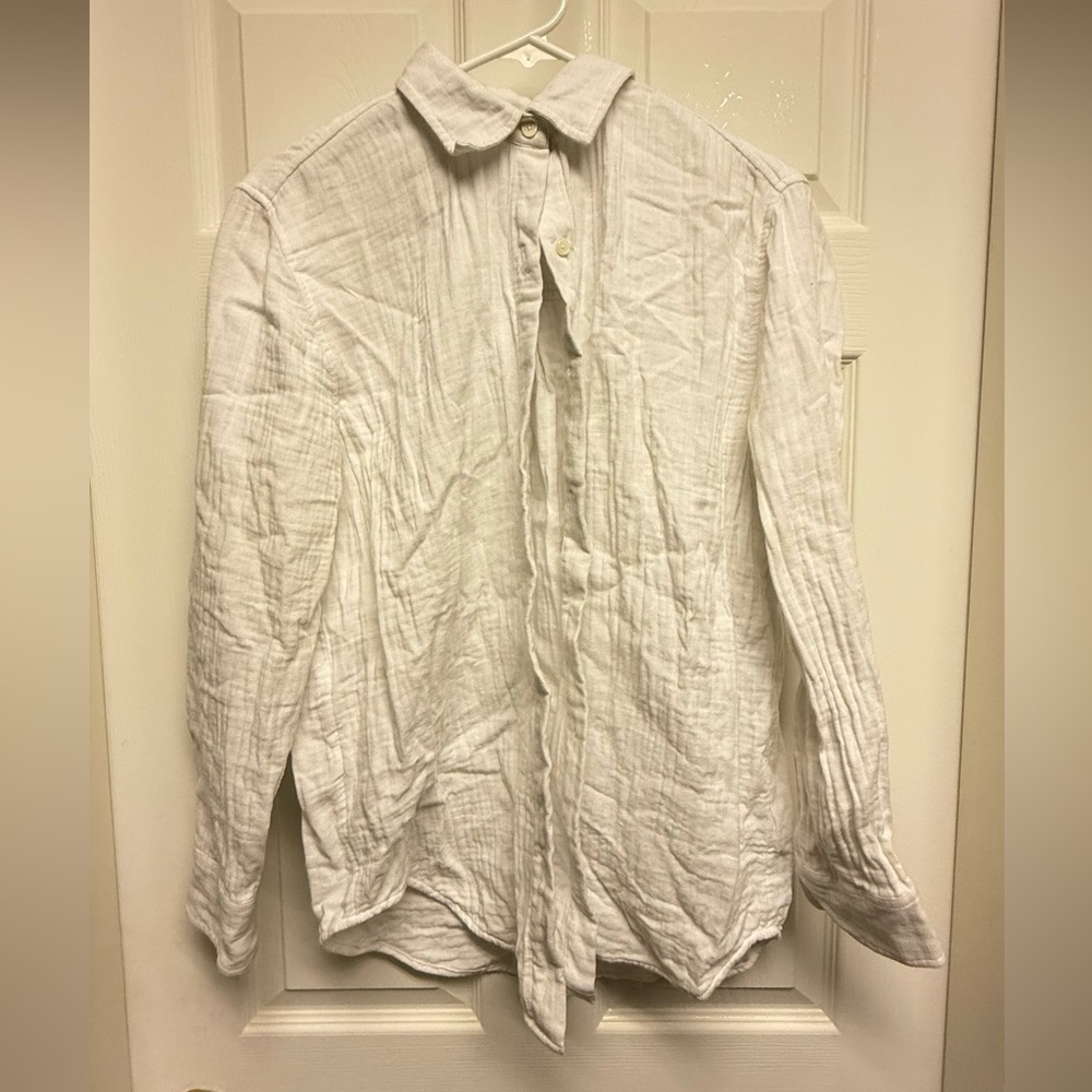 Aritzia Wilfred sail shirt - white